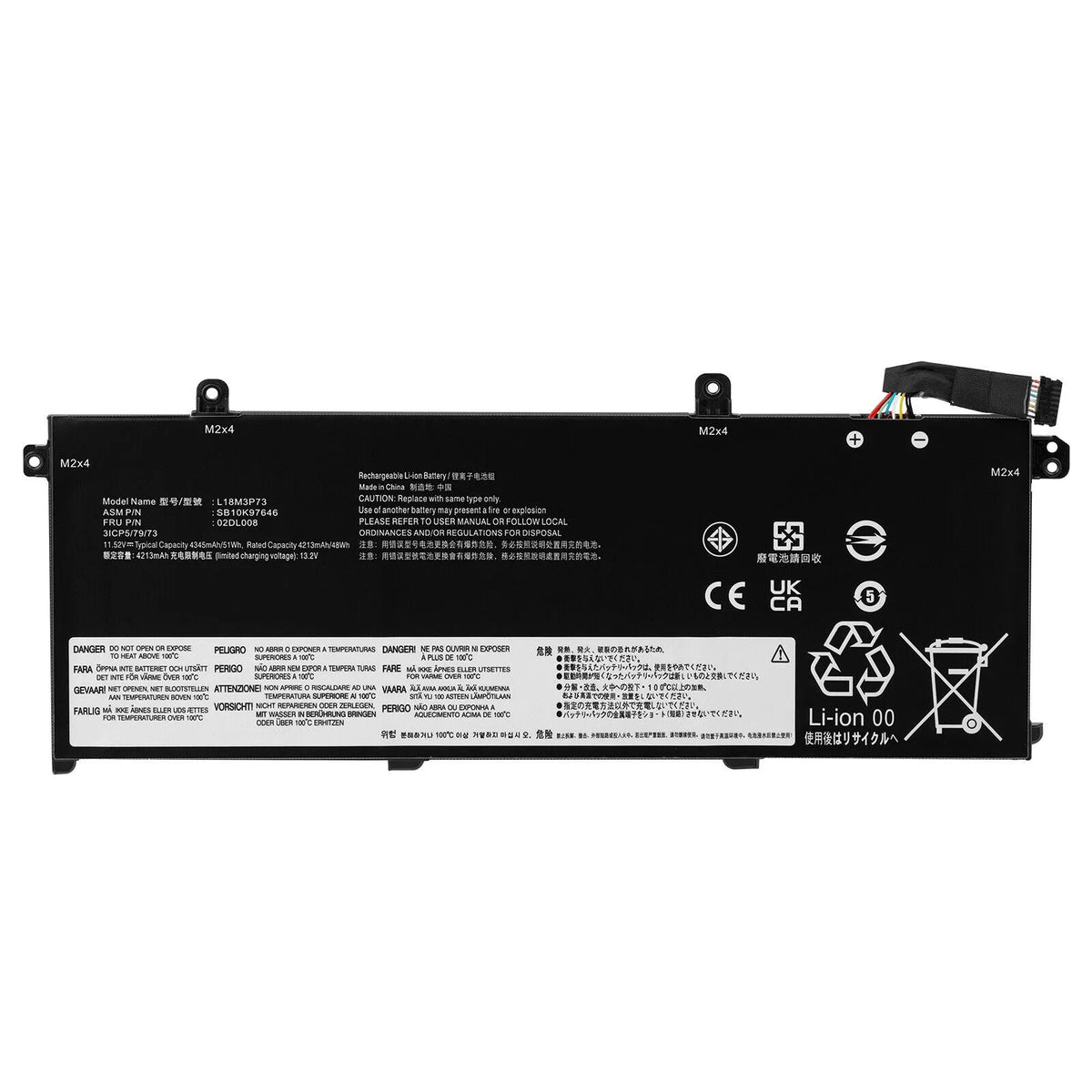 L18M3P73 T495 Lenovo 02DL007 L18M3P74 T14 For T490 P43s Battery ThinkPad