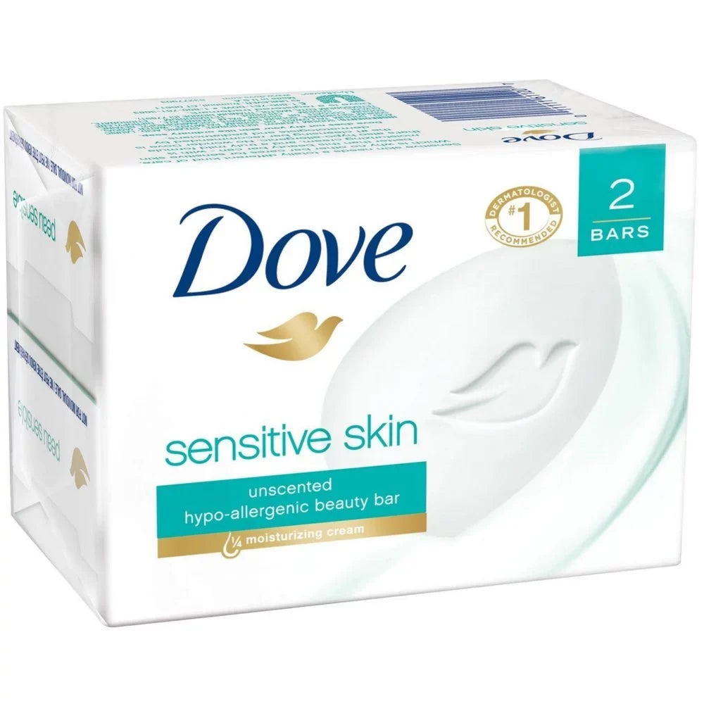 Of Skin Ea Bar, (Pack Dove 6) Sensitive 2 4 Unscented Beauty Oz,