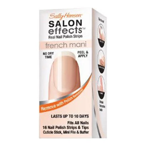 Nail Salon Polish Strips Real Effects 2pcs Excusez French Moi! Mani Hansen Sally