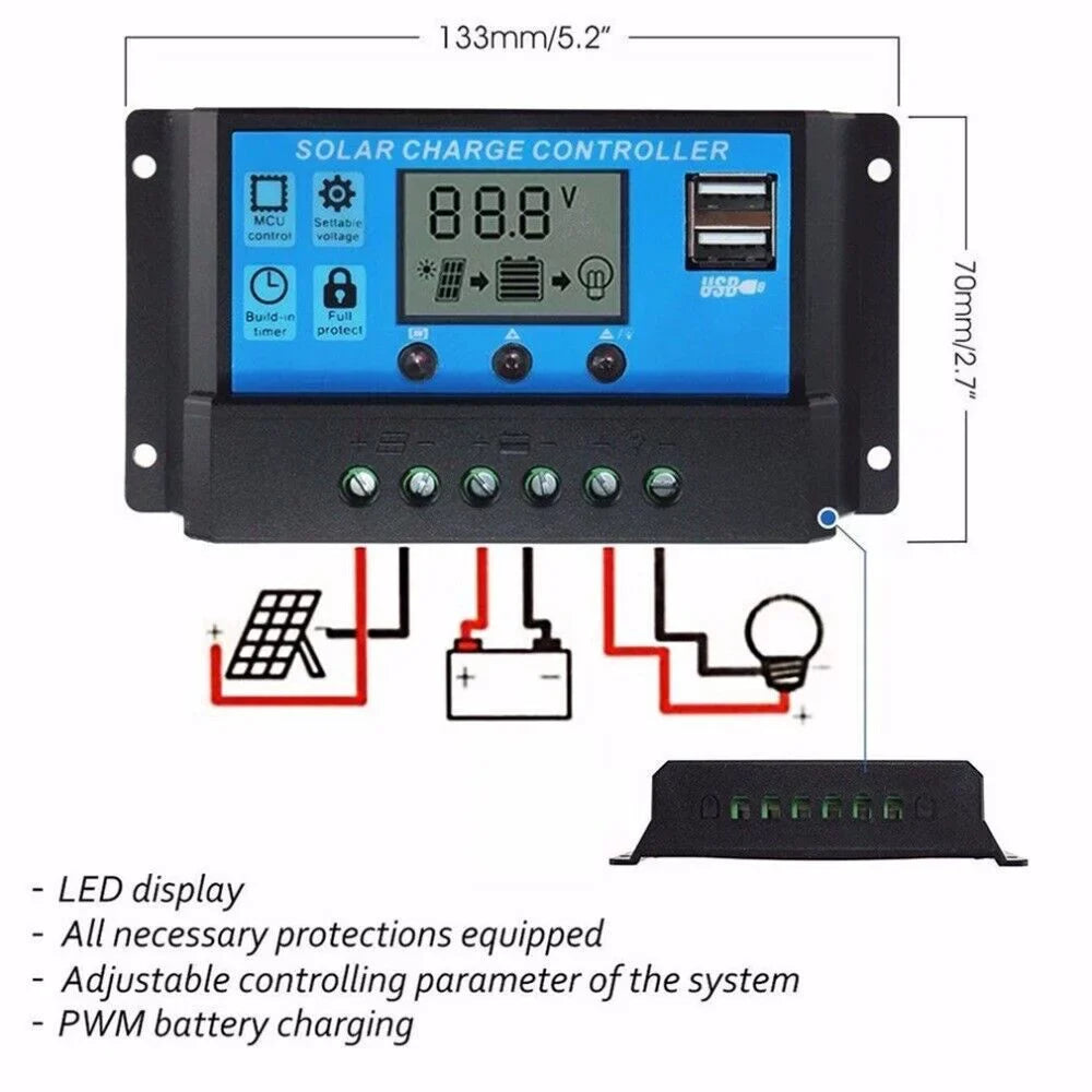 car source light panel outdoor home charger charge solar MDHAND camping controller 200W kit solar with emergency