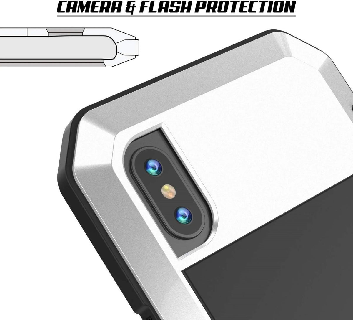 Grade Glass () Metal Plus Travel Case Scratch Rugged and Military Protection, Resistant Duty Shockproof iPhone Heavy Gorilla Aluminum Outdoor 7