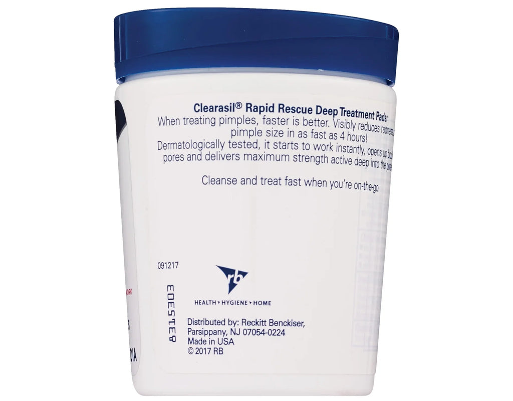 Rapid Treatment 4 Rescue Deep Count of 90 Pads, Pack Clearasil Cleansing