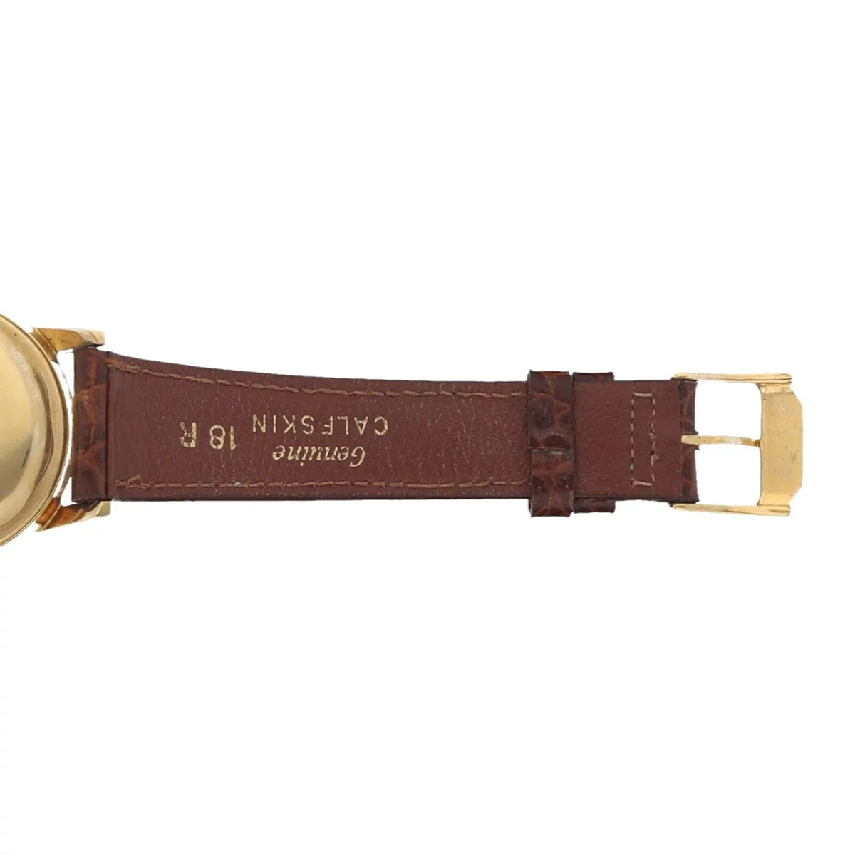 18k Wrist Automatic 34mm Chronometre 1231 Movado Leather Yellow Gold Watch