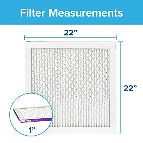 6-Pack Living 0.78) Allergen, (exact dimensions Filtrete 22x22x1, 21.69 Air x AC Healthy Ultra Furnace 21.69 x 1500, MPR Filter,