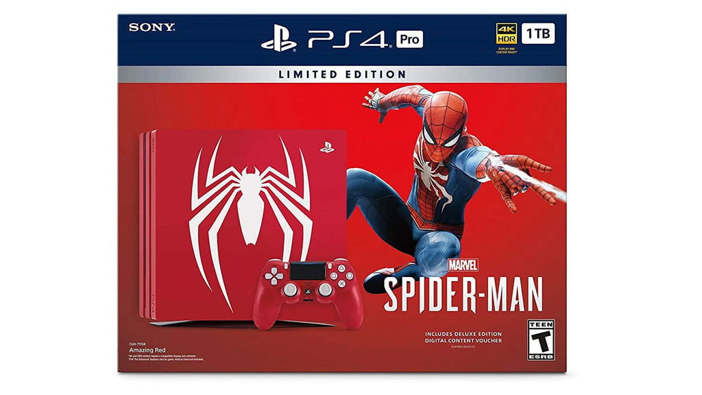 Console 4 Restored Edition Spider-Man () Limited - Marvels 1TB [Discontinued] Bundle PlayStation (Refurbished) Pro