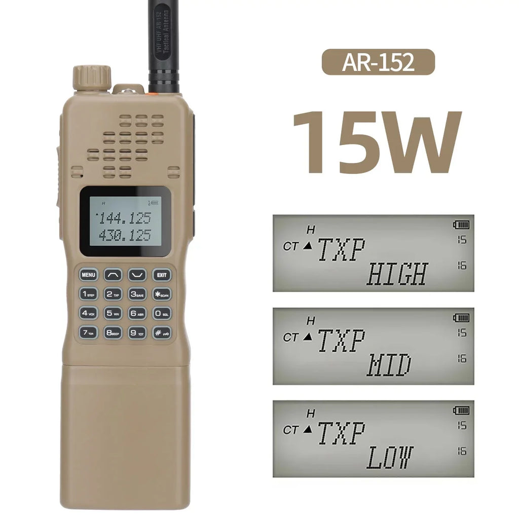AR-152 Antenna Tactical Range Accessories 10W Radio for and Walkie Full Adults,Long Way Talkies Rechargeable with Tactical Grade Radio Military Two Radio Mic Speaker Ham
