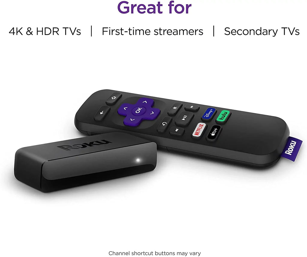 HD Roku and Media 4K 2 Remote HDR Player, Pack Premium Premiere Simple HDMI Cable Streaming