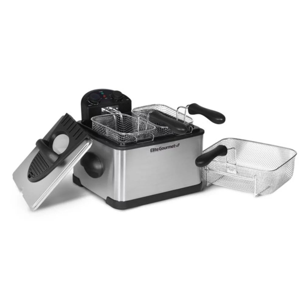 Deep 3 Elite with EDF-401T baskets Platinum Dual 4Qt. Fryer