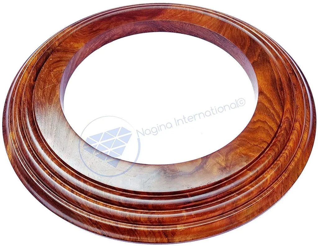 Base Wooden International Nagina Solid Polished Hardwood Handcrafted | (12 Inches) Frame
