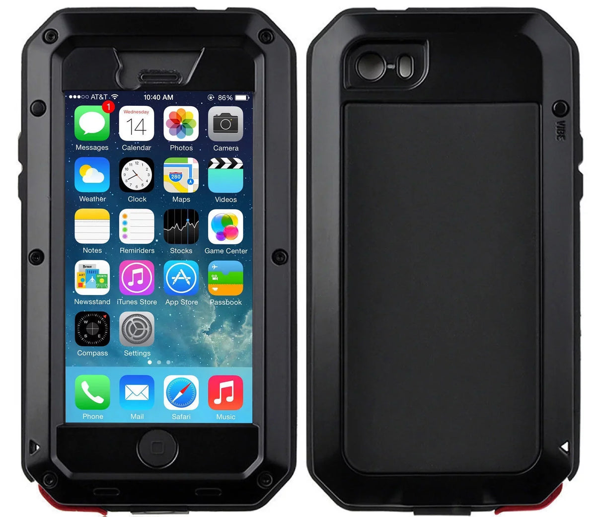 Grade Glass () Metal Plus Travel Case Scratch Rugged and Military Protection, Resistant Duty Shockproof iPhone Heavy Gorilla Aluminum Outdoor 7