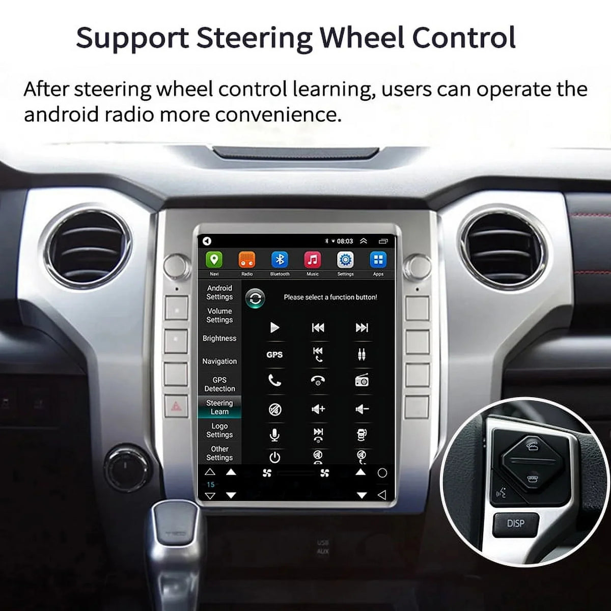 For Auto Android Tundra 2014-2020 , , Player Carplay Car Multimedia Head Toyota 4GB+64GB Radio Stereo Inch Car Built-in Unit Android 12.1