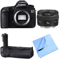 camera, includes EOS R telephoto Camera Digital SLR micro fiber 50mm battery and Telephoto grip 50.6MP Bundle lens, Lens Canon cloth 5DS