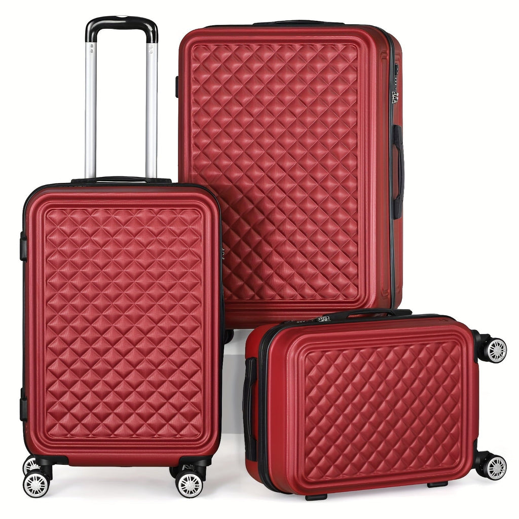 Trip, Travel With Spinner Wheels Cases Shell Hard For Outdoor Luggage Red Minimalist