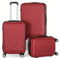 Trip, Travel With Spinner Wheels Cases Shell Hard For Outdoor Luggage Red Minimalist