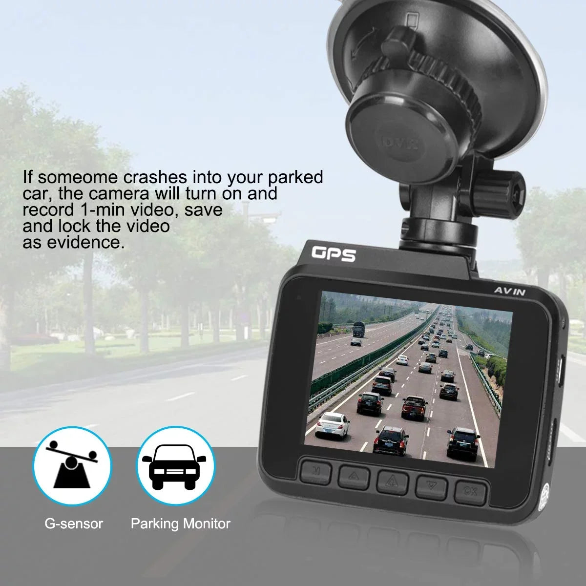 Parking Wide Dashboard G-Sensor, GPS, Dash 24FPS Record, Driving Chip, Iseebiz WDR, View, 2160P Cam, Motion Cam Mode Detect, Recorder 150° Novatek Car Built-in Loop Angle, App WiFi