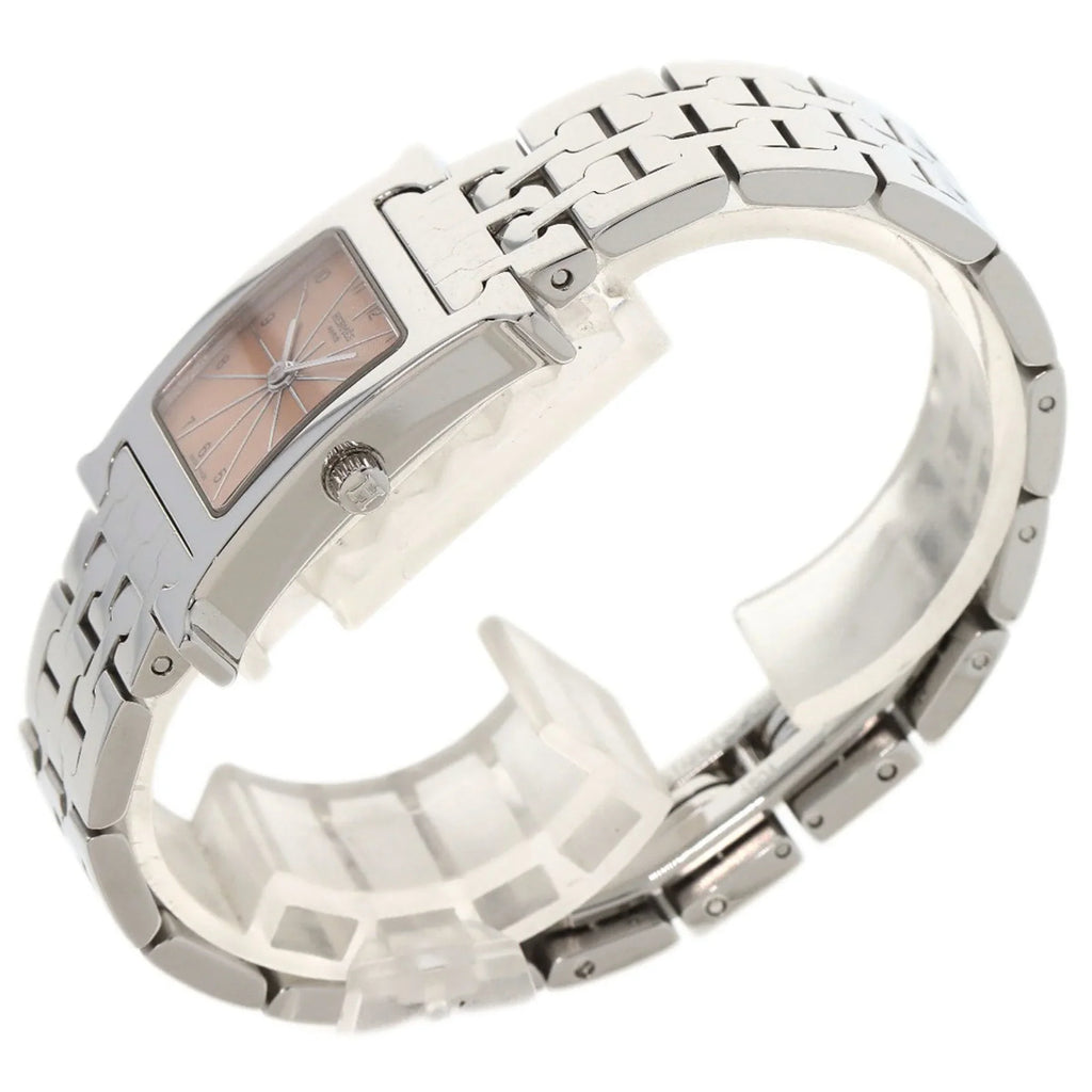 Ladies Wristwatch HH1.210 Steel/SS Pre-Owned Stainless Watch (Good) Hermes H HERMES