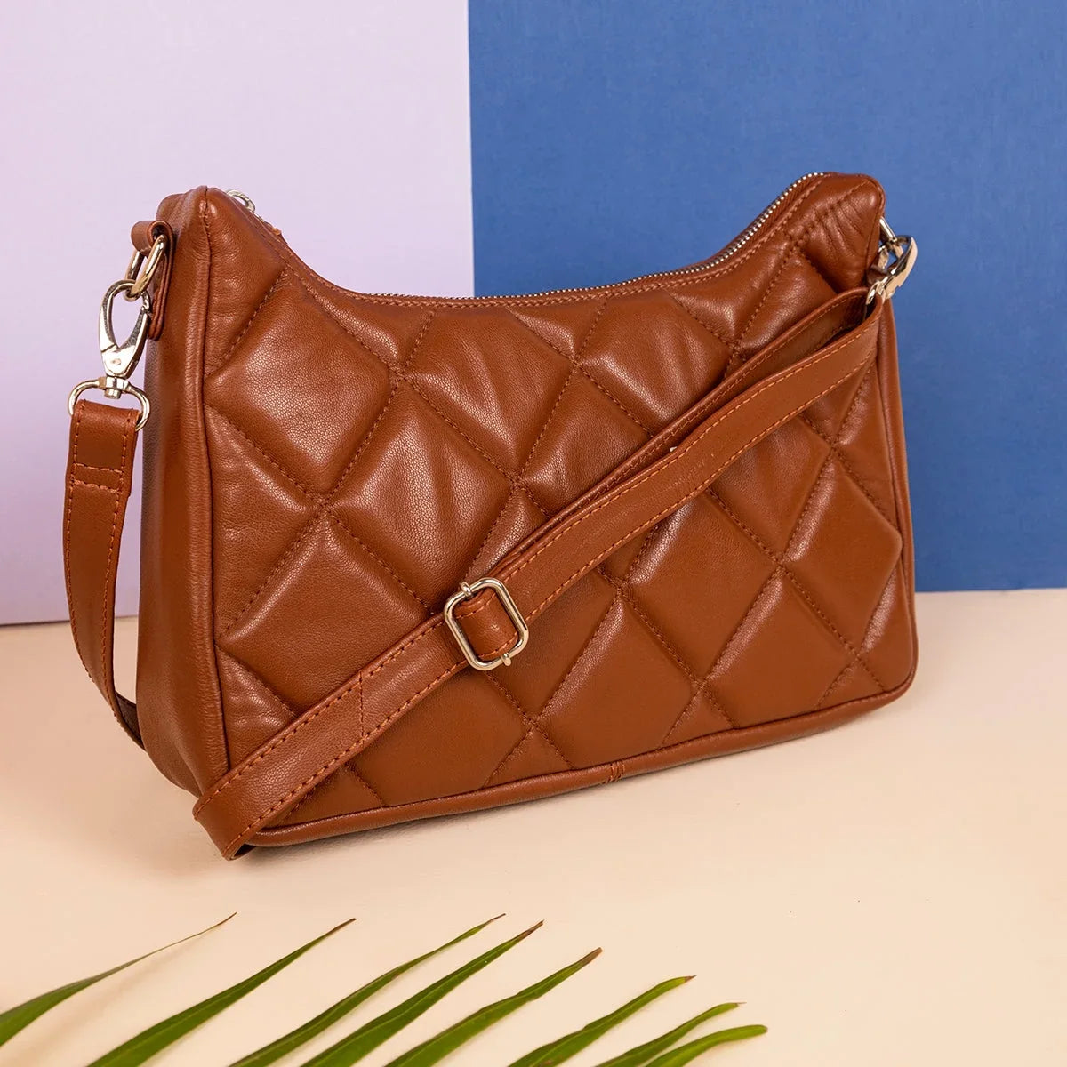 Bag Abelardo Bar - Brown Bag Choclate Leather Sling