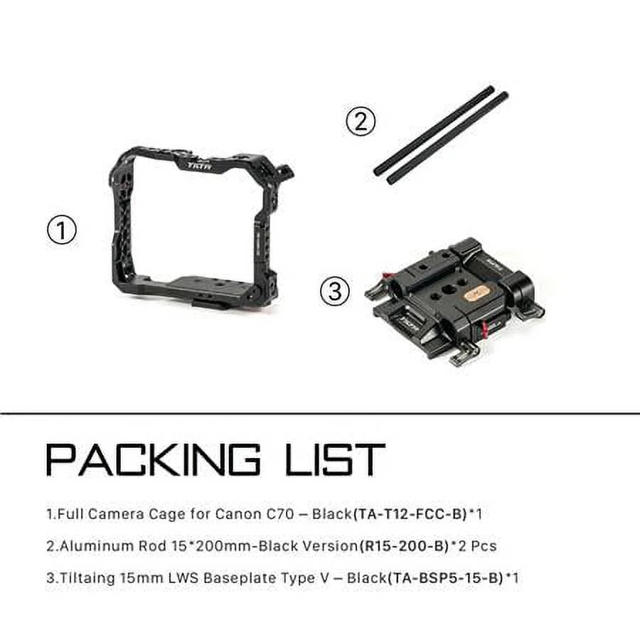 Lightweight Cage Kit Camera Canon for Tiltaing C70,