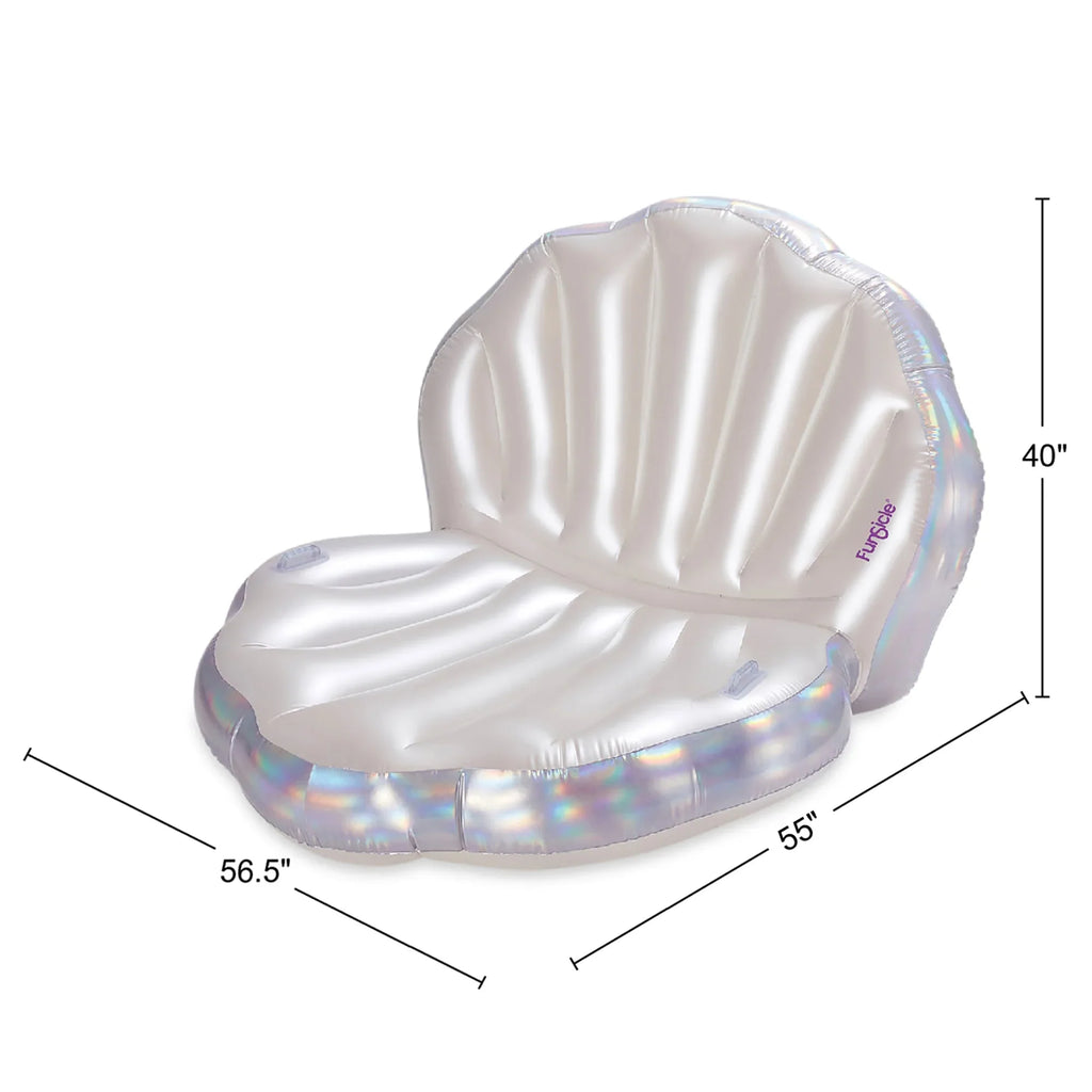 Water & & Pool Pearl Toy, Capacity - 58.5x55x40", Pearlized Water Lounge Funsicle: Float, 220 Inflatable lb Design, Holographic Princess
