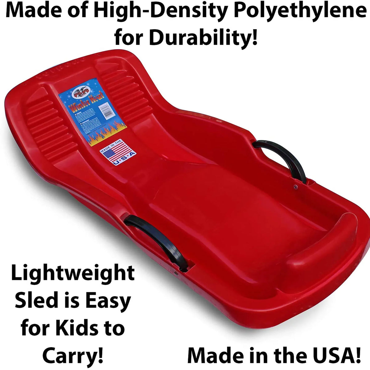 38 17 Sled In., X X 8 In., H In., L Paricon Heat Winter W Plastic