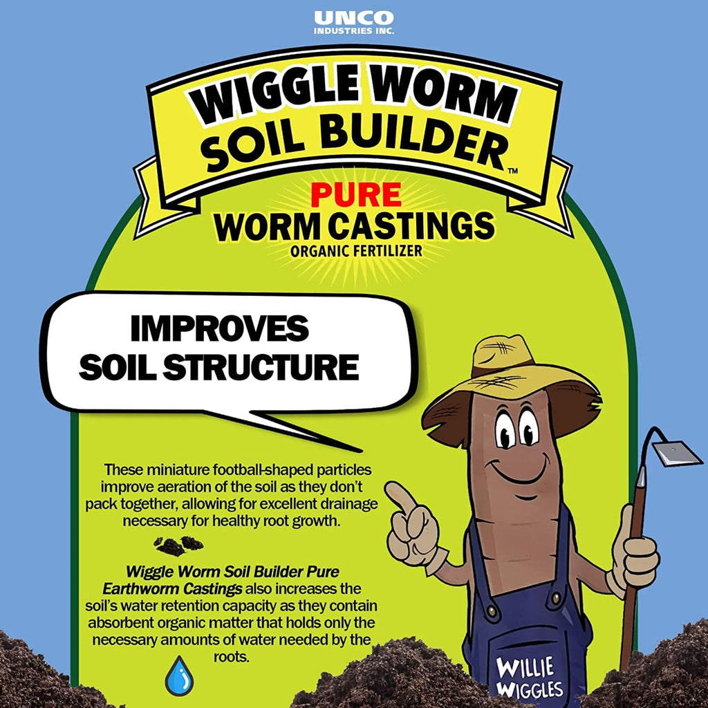 Organic Pack) (4 WIGGLE 15 Castings lb. WORM Earthworm Soil Fertilizer, Builder
