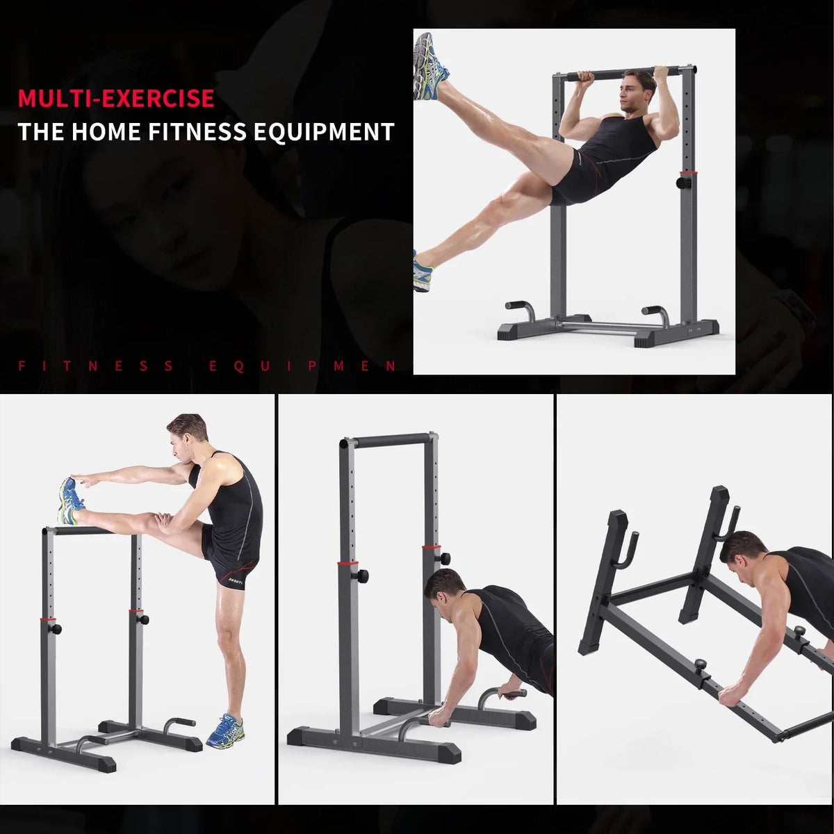 Station 1200lbs Dip Heave Adjustable, for Fitness,Functional ZHICHI Workout Set, Dip Level Bars Duty 9 Z Full Body Parallettes Station Bar