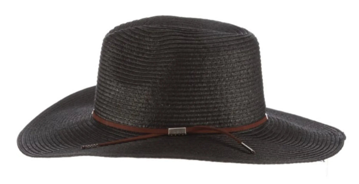 Suede Safari with Faux . One TSCLP249-BLK Trim- Braid Size Scala Hat