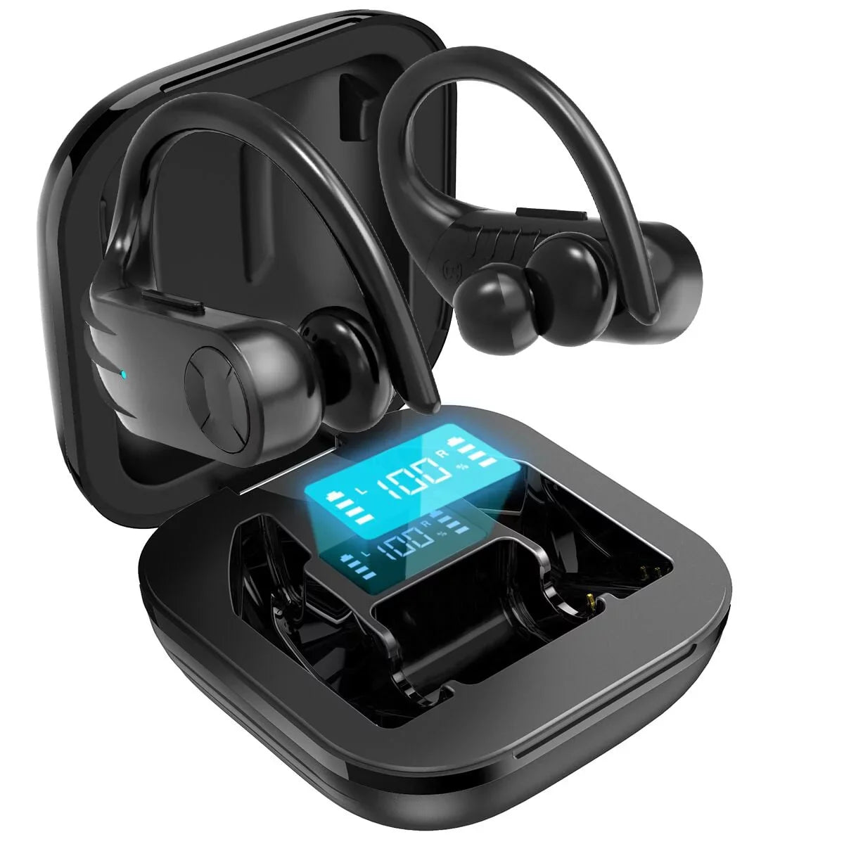 with Max Ear Sport True in Samsung 13 XR Running Built-in Wireless Earhooks Earbuds 5.0 Headset Charging Case XS Android Pro with iPhone Wireless Mic Earphones Compatible