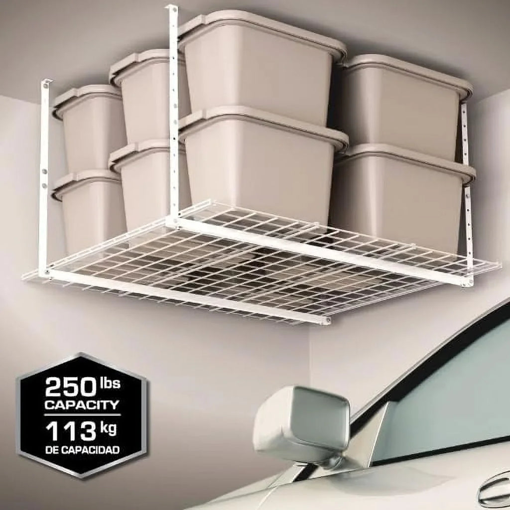 45-Inch Overhead HyLoft Organization 45-Inch Garage 00540 System White Ceiling by Mount Rack Storage