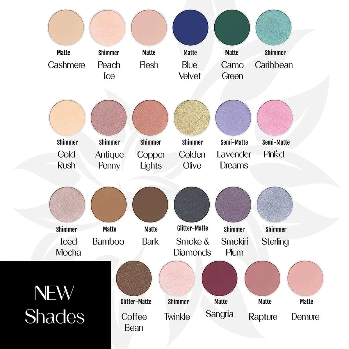 Velvety Finely Peach Natural Made Powder, USA, 100% Eyeshadow in Pressed Hypoallergenic BaeBlu Organic Smooth Ice