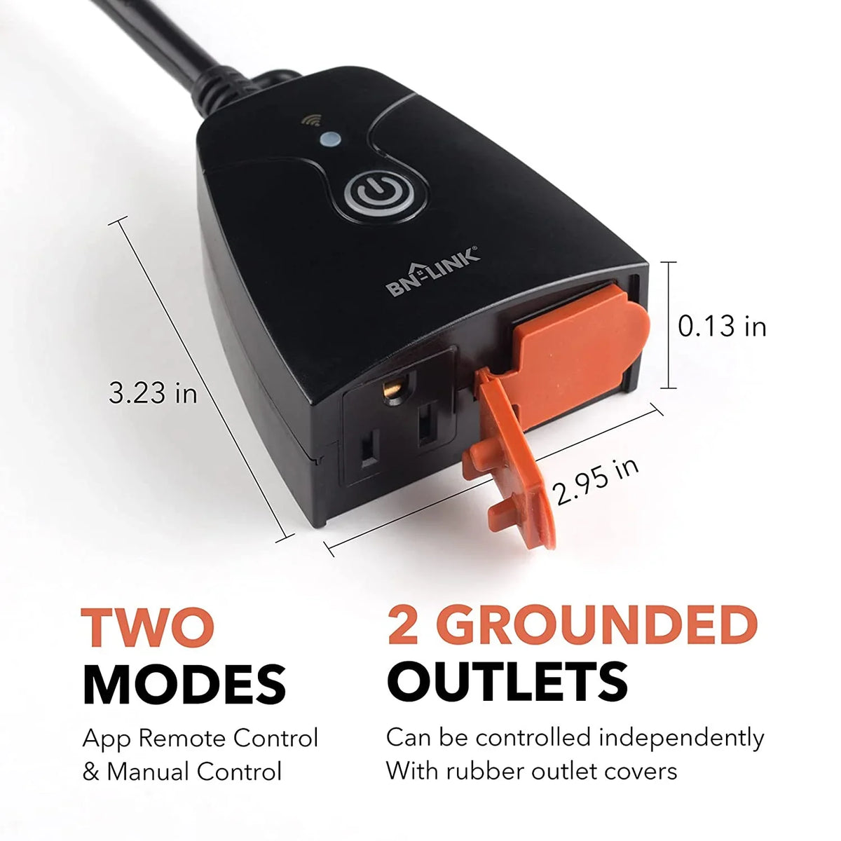 Compatible Network with Alexa Google Timer WiFi Heavy 2.4 Plug Smart BN-LINK only Assistant Outlet Switch, Duty Dual GHz Outdoor and Outlet