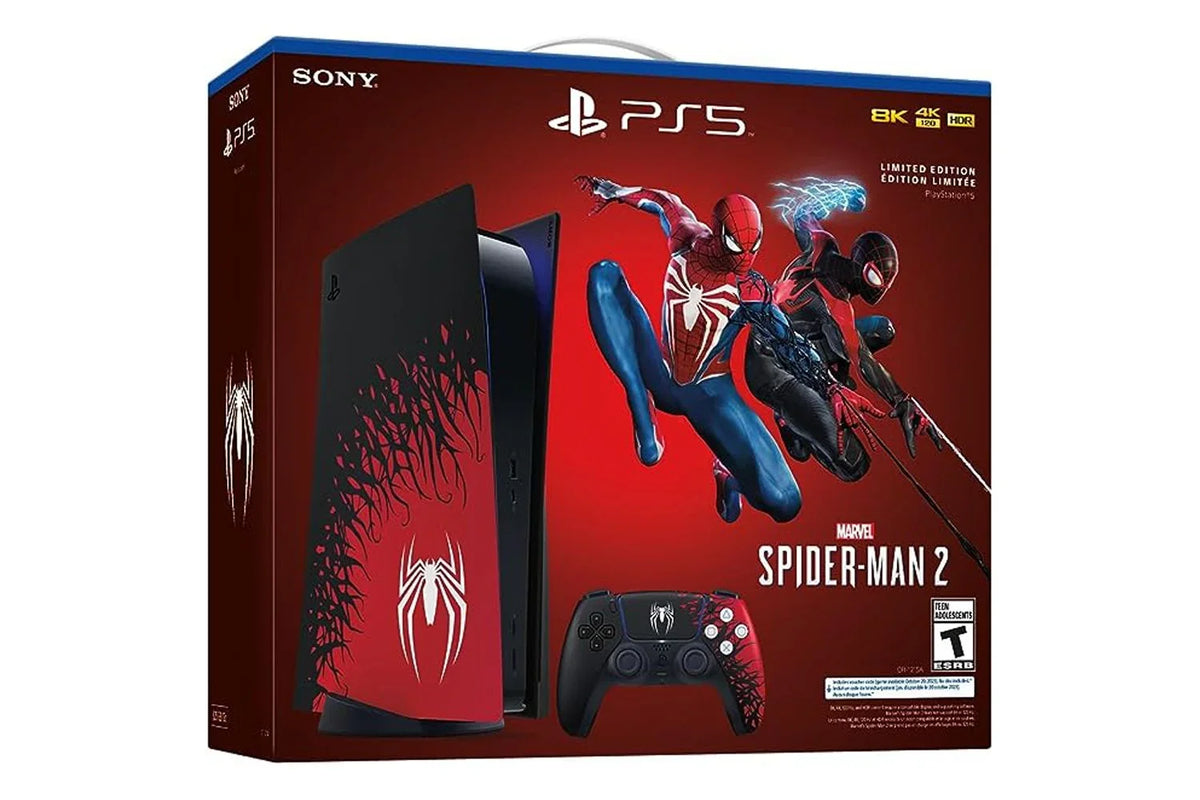 Controller with Display Stand 2023 (Disc Bundle PlayStation_PS5 Gaming Limited Version) Holiday Console Bundle Spider-Man Edition Marvel’s 2