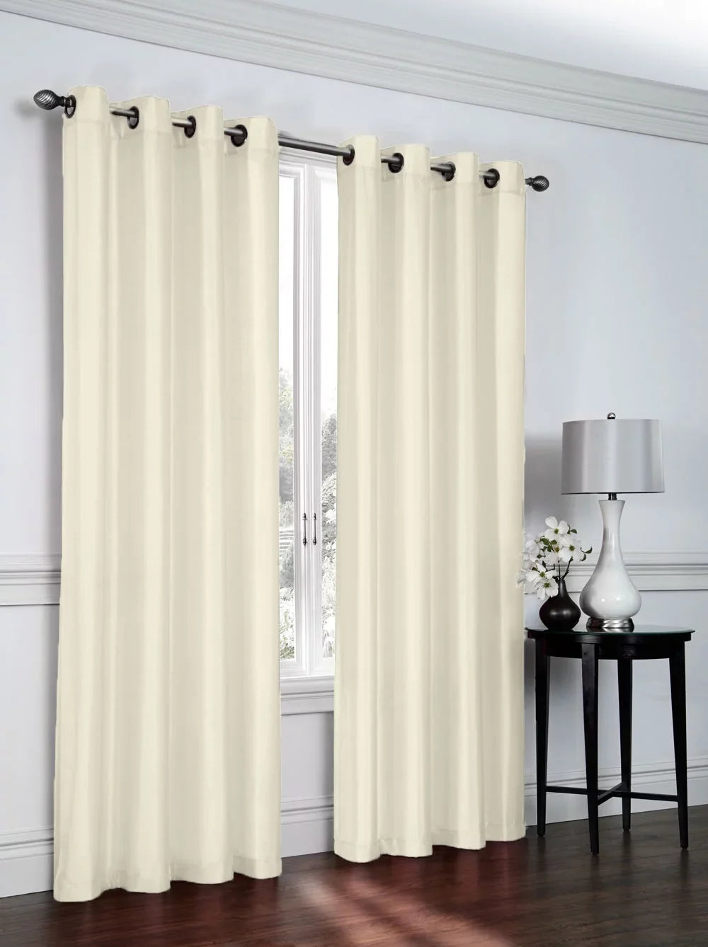 Panels Grommet Regal Ultra - Curtain Collections Luxurious Pack: Ivory Shimmer Top 2 Home Semi Sheer
