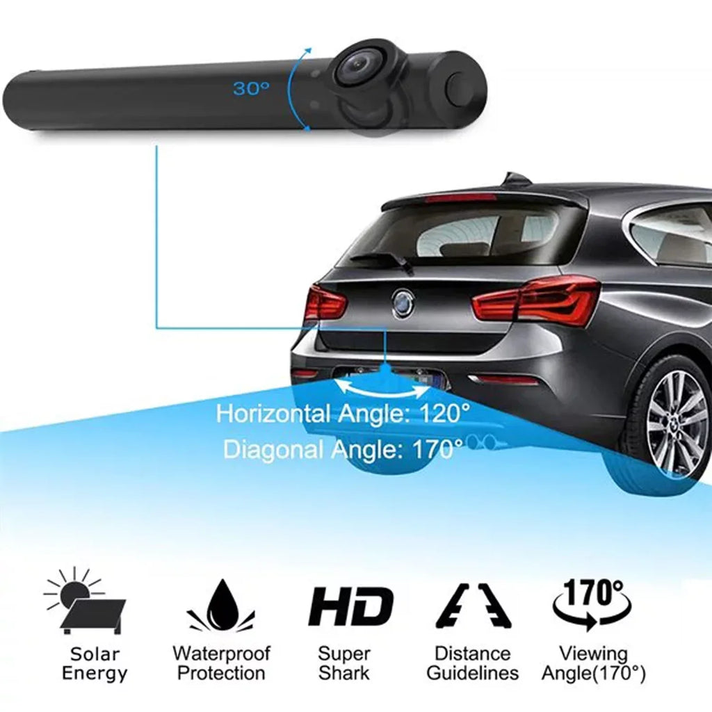 Rear System Wireless Solar Camera Observation Auto-Vox Highway with for Camera Backup View Trucks Trailer Panel,