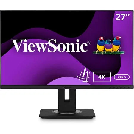 Ergonomics Office HDMI, USB Docking Degree C Integrated Monitor and 3.2, and for Inch 4K RJ45, VG2756-4K Port 27 ViewSonic 40 with Home Display Tilt IPS