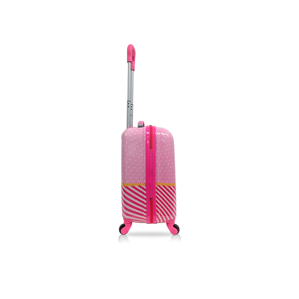 Tucci Wheels Girl Kids Fashion with Hardside Kids Lightweight Luggage 18" for Suitcase Kids-Cute