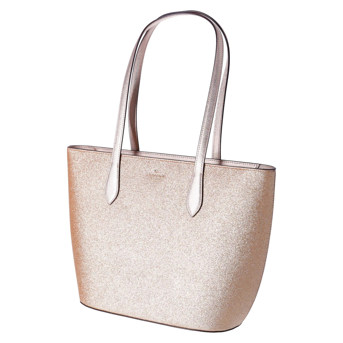Gold Tote Kate Glimmer Spade Shoulder Top Glitter Holiday Zip Large Bag
