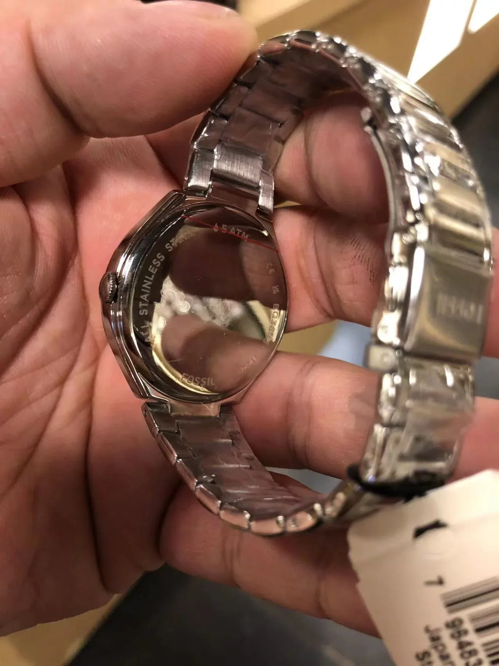 Stainless Steel Date BQ3843 Fossil Watch Ashtyn Three-Hand