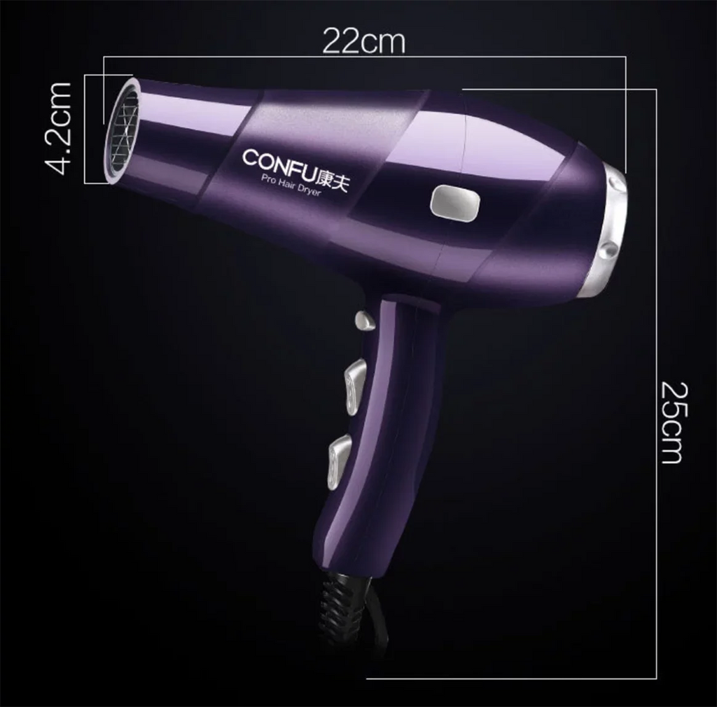 air 2300W hot Concentrator Dryers Button, Hair Ionic Results, Cool Heat Function Dryer, Shinier Shot Women, Power Dryer, Hair 2 Settings, High CONFU for 3 for Speed and cold and Nozzle(Red)