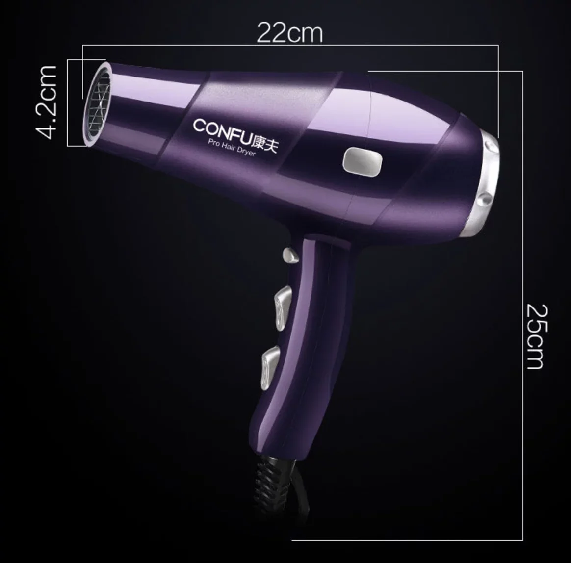 air 2300W hot Concentrator Dryers Button, Hair Ionic Results, Cool Heat Function Dryer, Shinier Shot Women, Power Dryer, Hair 2 Settings, High CONFU for 3 for Speed and cold and Nozzle(Red)
