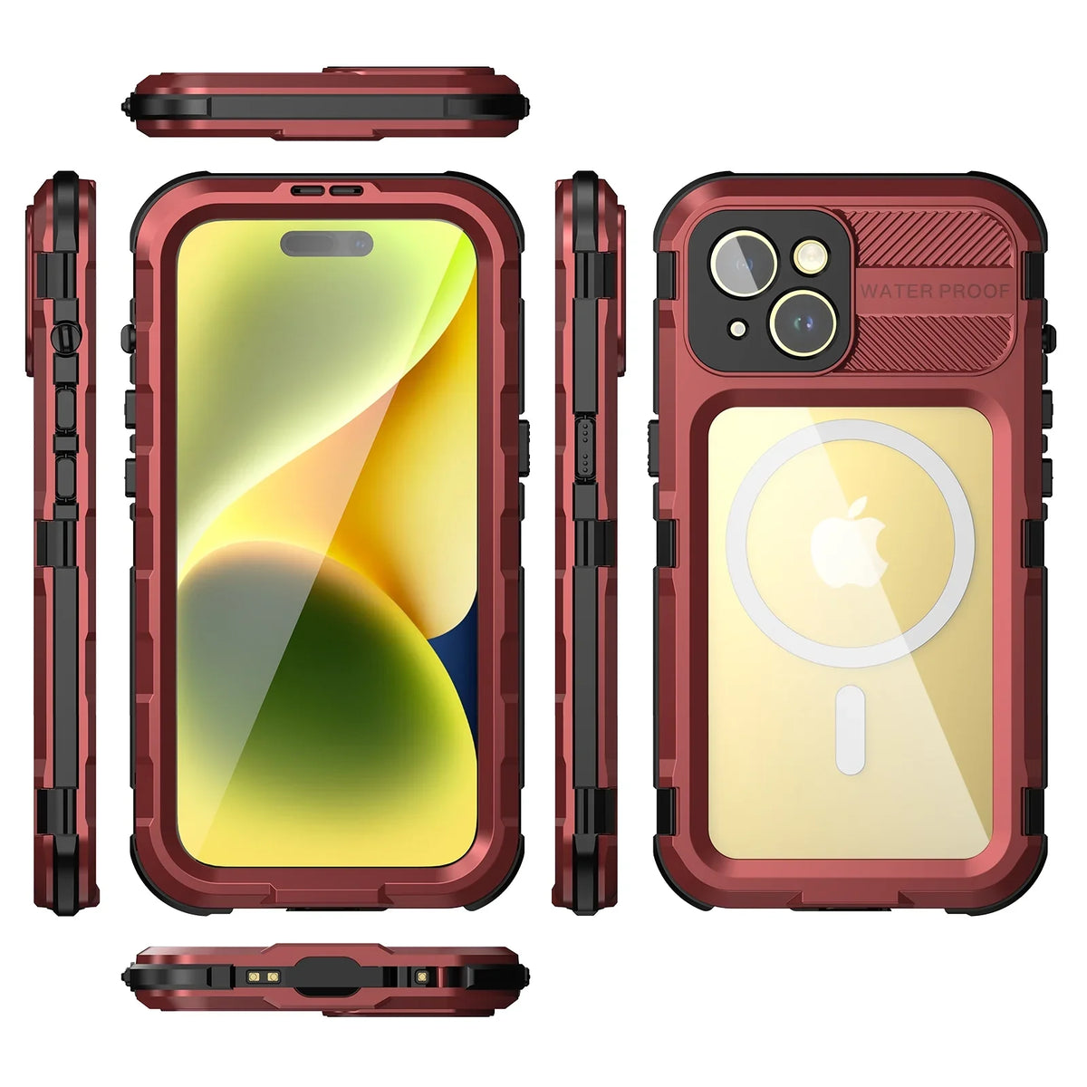 Case Protector,Underwater Pro Full Screen 15 Built-in Sealed for Red Protection Lens Dustproof for Waterproof Cover 15 Shockproof and iPhone Full-Body Pro, Sturdy with iPhone Camera