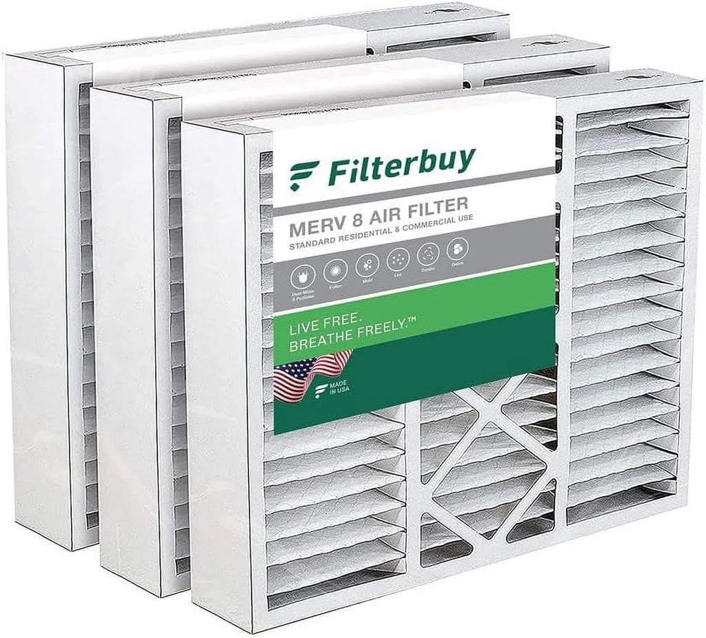 (3-Pack) HVAC AC FC100A1003 Filterbuy Honeywell Furnace MERV Air Pleated 16x20x5 for 8 Filters