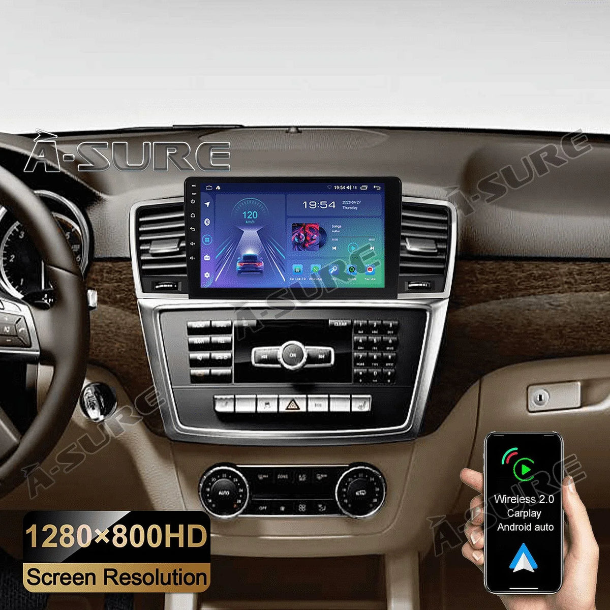 Car Radio GPS Android For GLE 2012-2015 Mercedes-Benz Navi GL X166 12 WiFi W166 Stereo ML 2+32GB