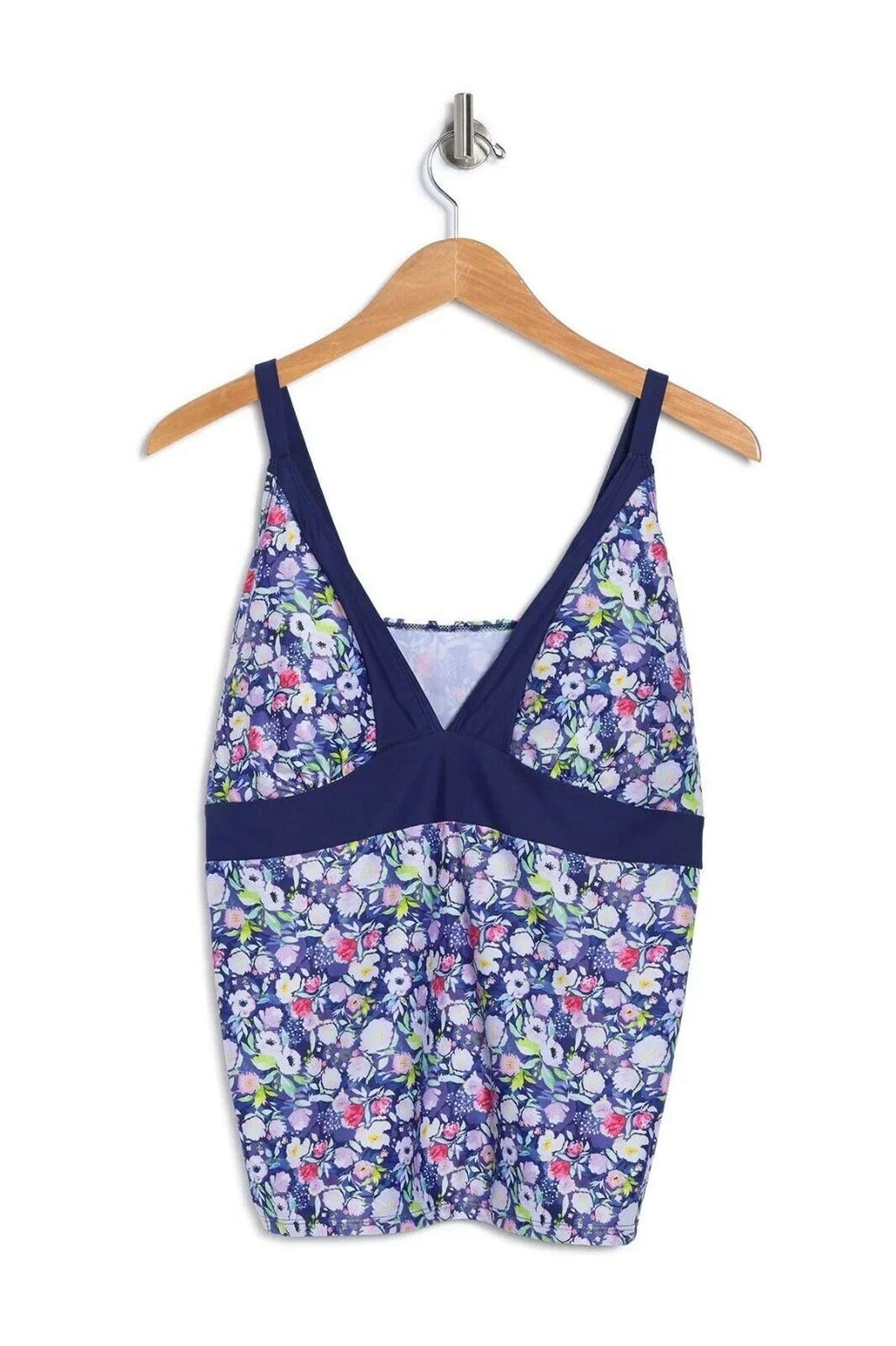 Tankini L Nicole Floral Swimwear Women´s Size Colorblock Top/Slit Skirt Print Miller Bottom
