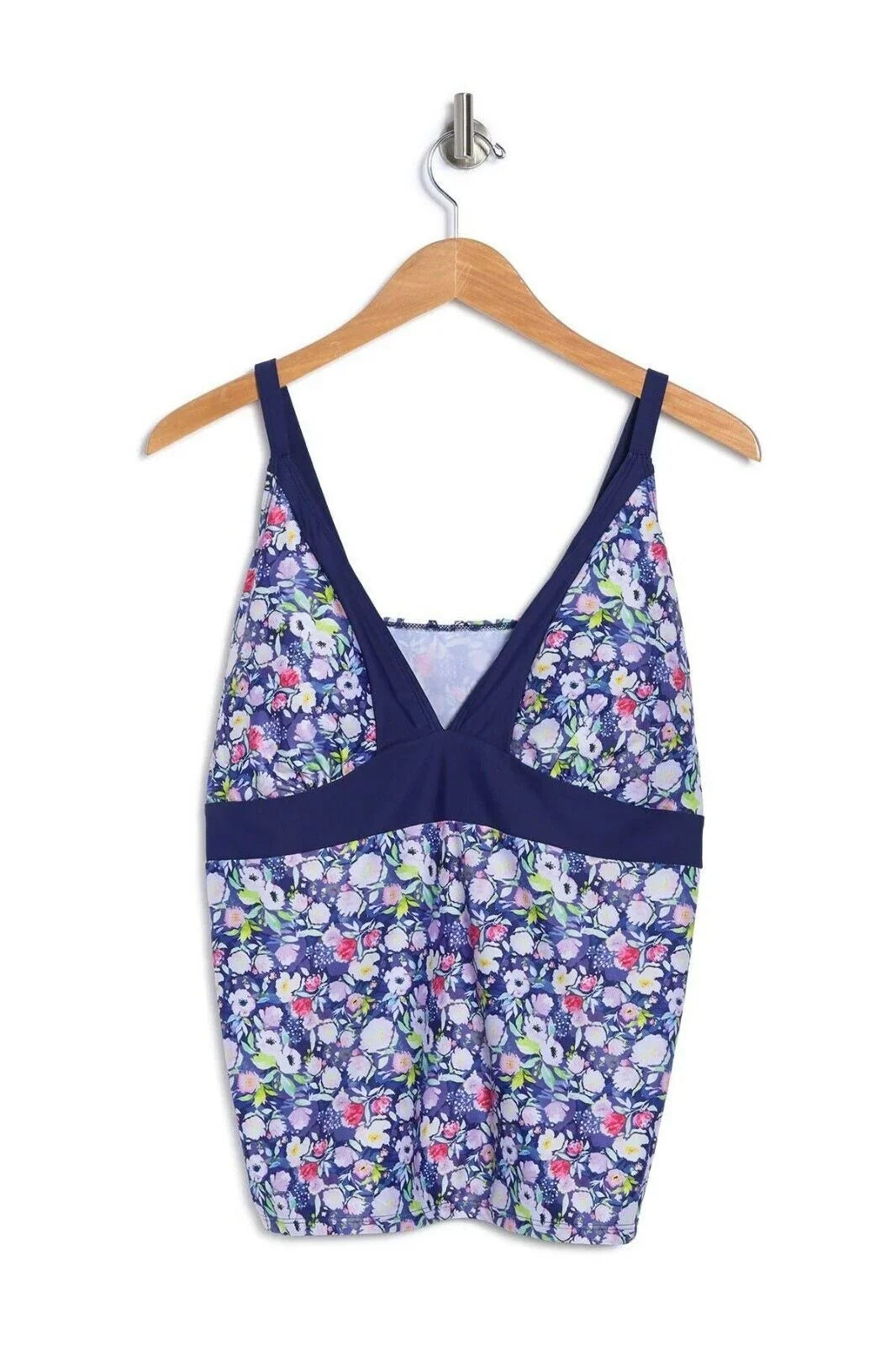 Tankini L Nicole Floral Swimwear Women´s Size Colorblock Top/Slit Skirt Print Miller Bottom
