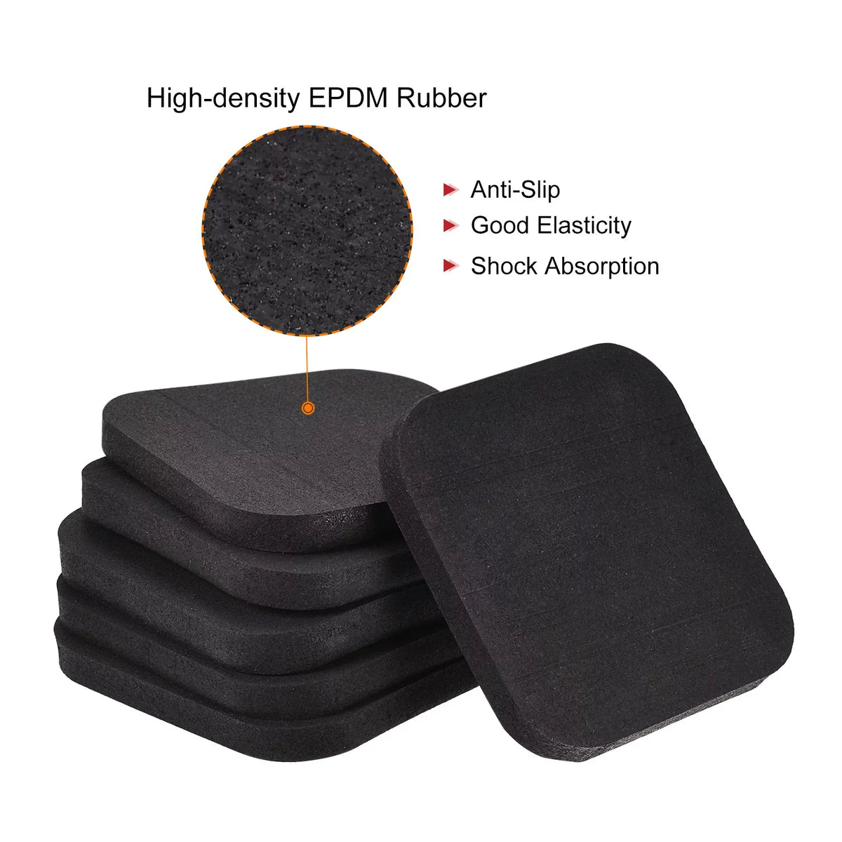 Pack Mat Mat-3.9"x3.9" Treadmill Uxcell Sound Exercise Equipment Floor 6 Reduction, Protection for