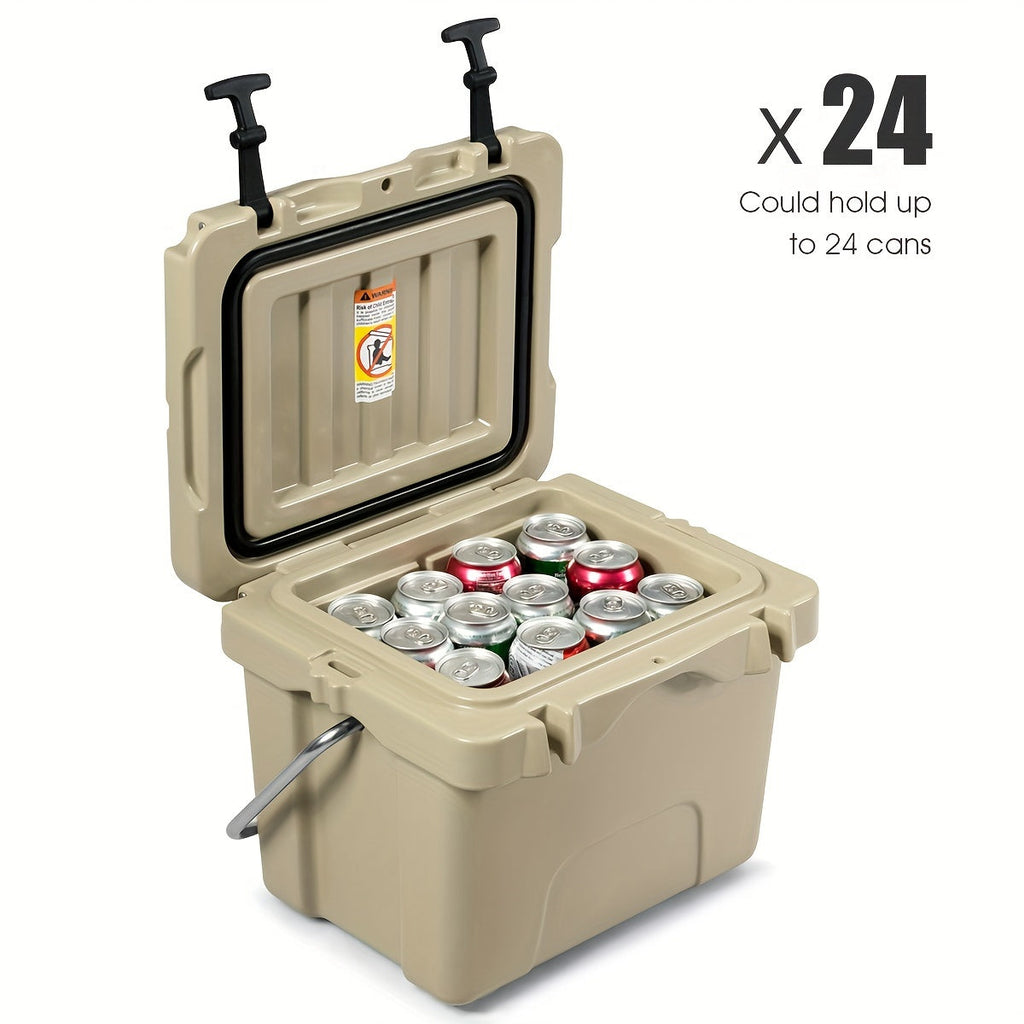 Leak-Proof Ideal for - Cooler Keeps COSTWAY & Camping Outdoor Durable 24 Chest, - Chilled Picnics Cans 16-Quart Ice