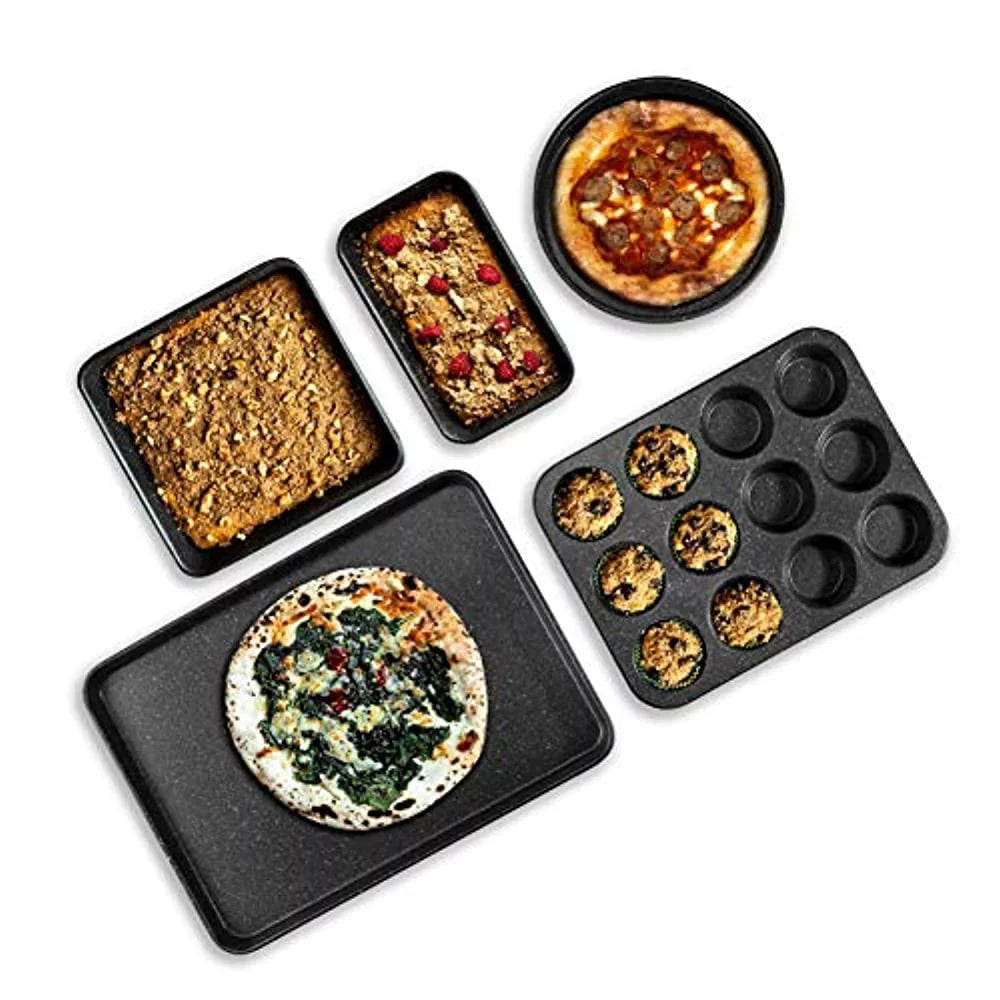 Ultra-Nonstick Aluminum Hard Oven Coating Set, Safe Stone 20 Safe, Cookware Piece Ti-Ceramic , Dishwasher Granite Anodized