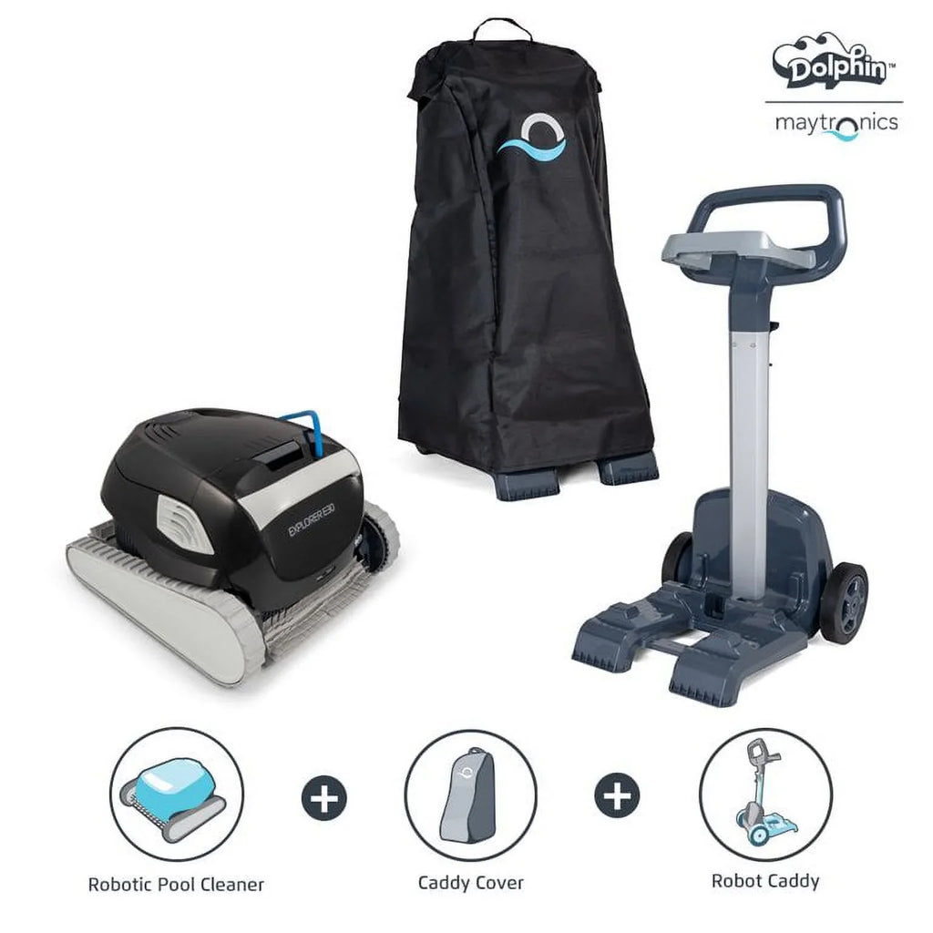 Pool with Robotic Pools In-Ground Automatic E30 Caddy Cover, 50 Caddy Swimming Ideal Dolphin and Classic Cleaner up Universal Feet for Explorer to
