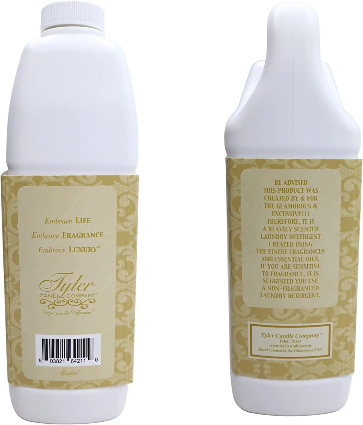 '- Tyler Liquid Machine for Clothing Designed 3.78L Glamorous - Company Liquid Wash Laundry - Hand Diva Fine Laundry Container and Detergent Candle 1Gal Detergent Washable